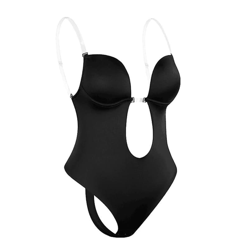 U Plunge Bra Backless Thong Bodysuit-Seamless,Shapewear,LowCut,Sexy,Comfort